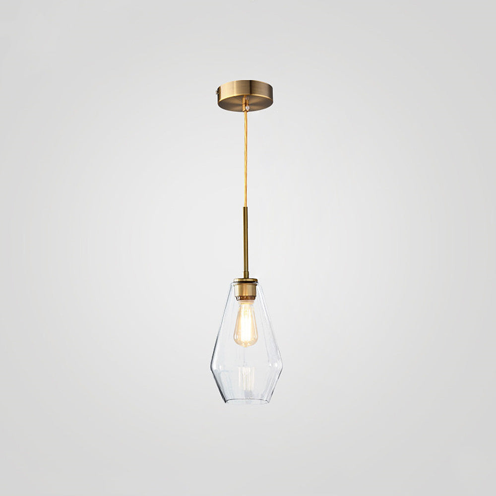 Industrial Glass Metal Pendant Light