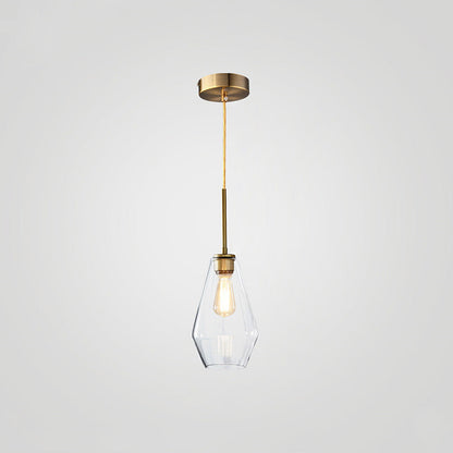 Industrial Glass Metal Pendant Light