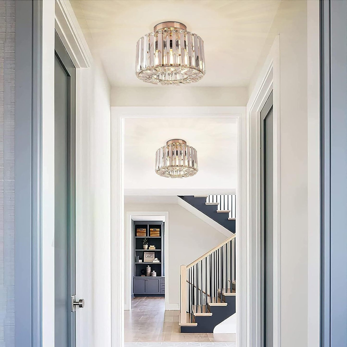 Elegant Crystal Flush Mount Ceiling Light 3