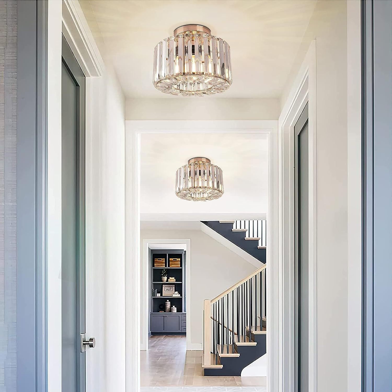 Elegant Crystal Flush Mount Ceiling Light 3