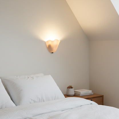 Retro Colored Glass Wall Light Shell Skirt Modern Design