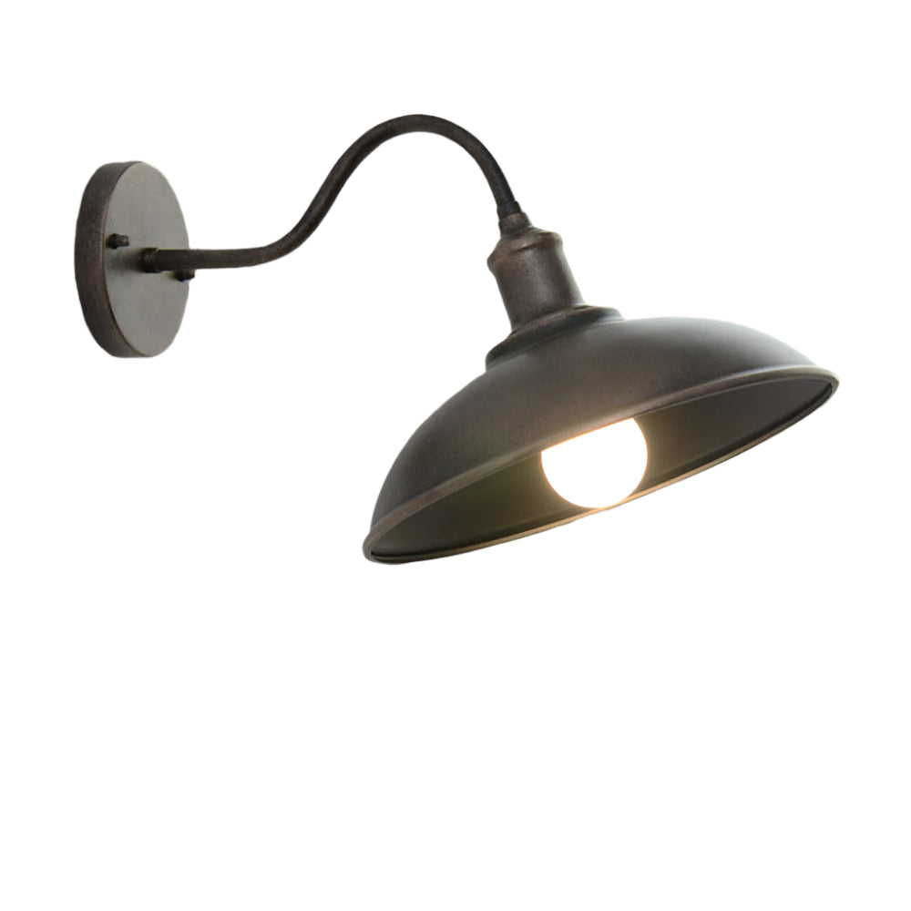 Industrial Bowl Shaped Iron Outdoor Wall Light 1