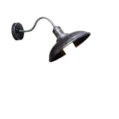 Industrial Bowl Shaped Iron Outdoor Wall Light 10