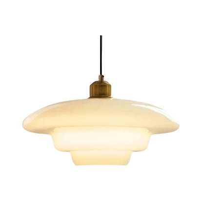 Art Deco Glass Pendant Light Modern Pearl Finish