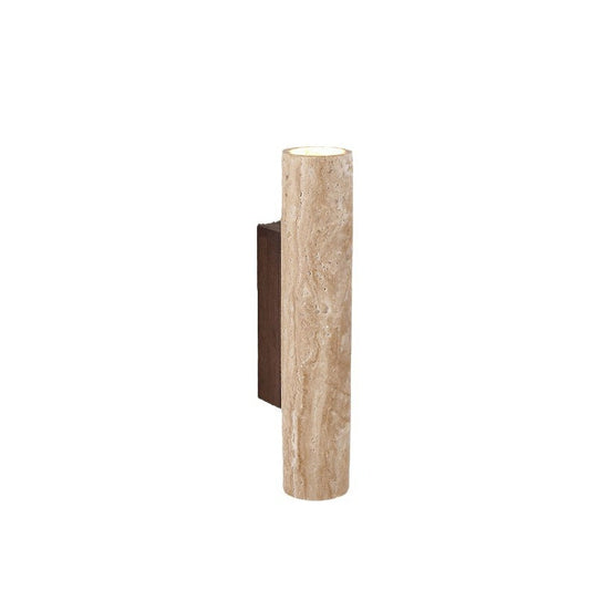 Japandi Tube Travertine Stone Minimalist Wall Light 0
