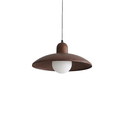Walnut Wabi-Sabi Wood Pendant Light Japanese Style