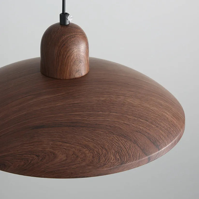 Walnut Wabi-Sabi Wood Pendant Light Japanese Style