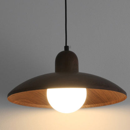 Walnut Wabi-Sabi Wood Pendant Light Japanese Style