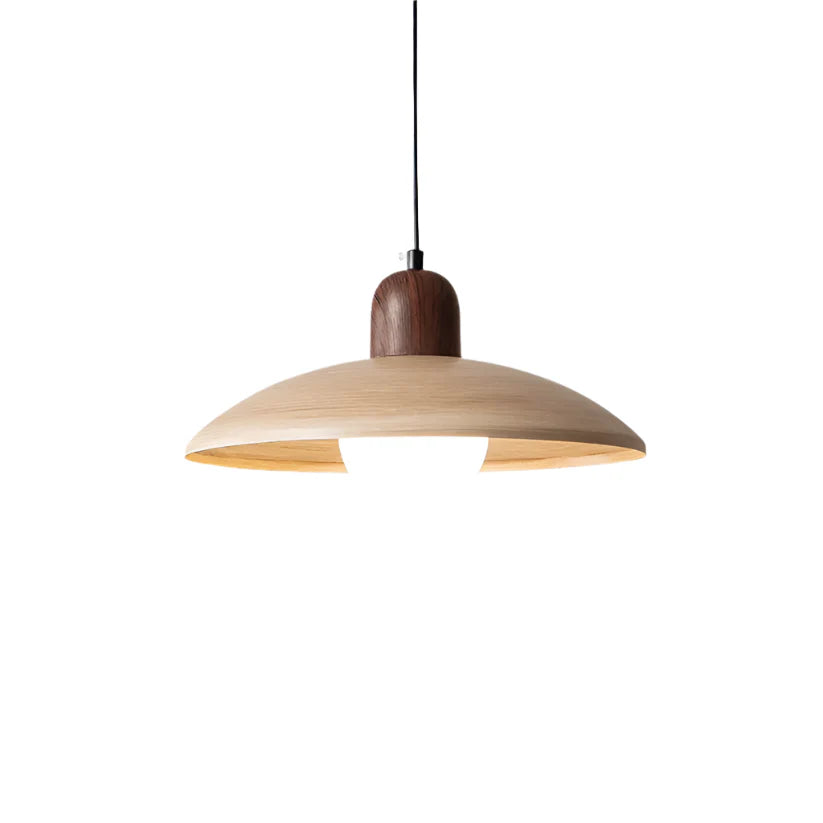 Walnut Wabi-Sabi Wood Pendant Light Japanese Style