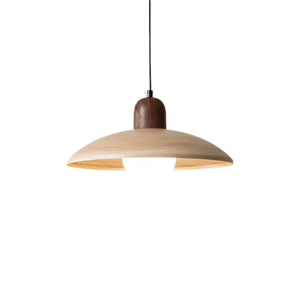 Walnut Wabi-Sabi Wood Pendant Light Japanese Style