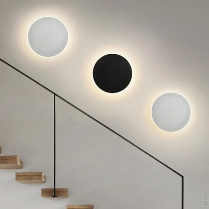 Modern Nordic Round Aluminum Minimalist LED Wall Light 3
