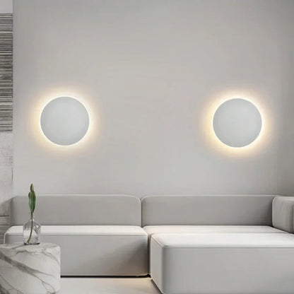 Modern Nordic Round Aluminum Minimalist LED Wall Light 4