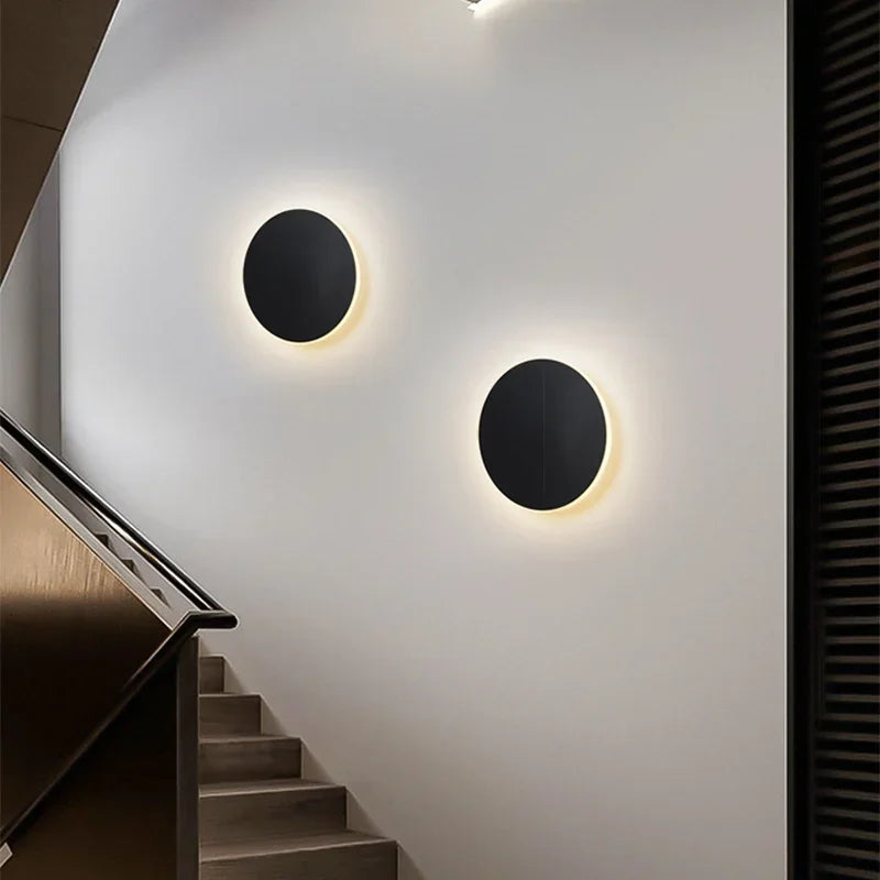 Modern Nordic Round Aluminum Minimalist LED Wall Light 6