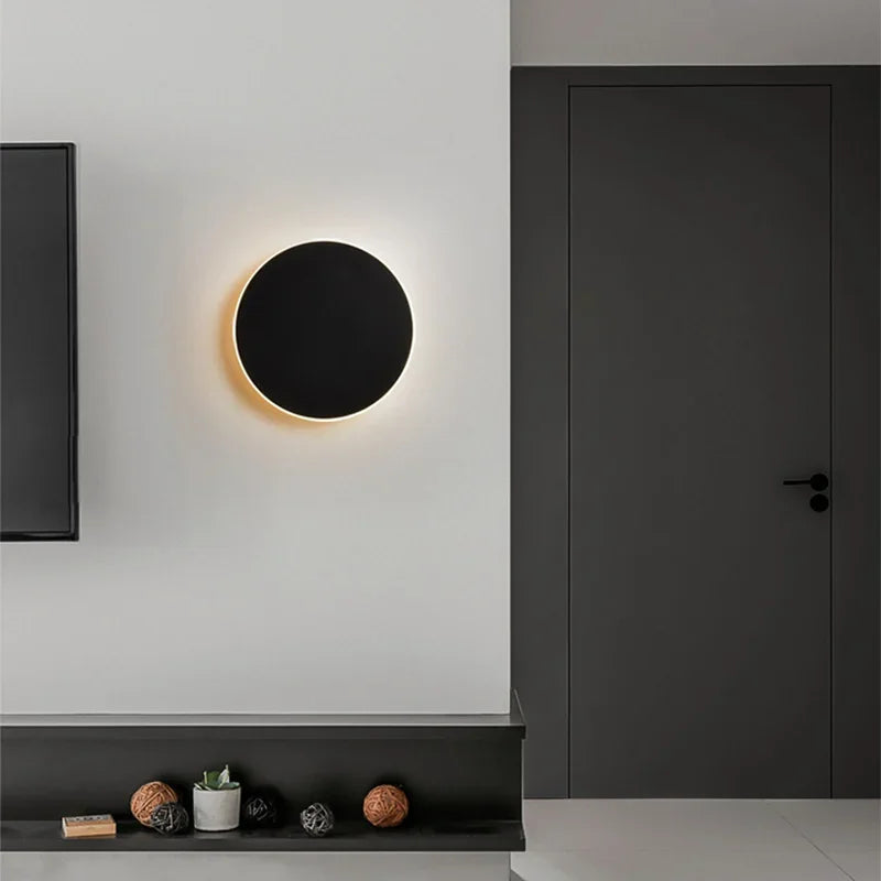 Modern Nordic Round Aluminum Minimalist LED Wall Light 7