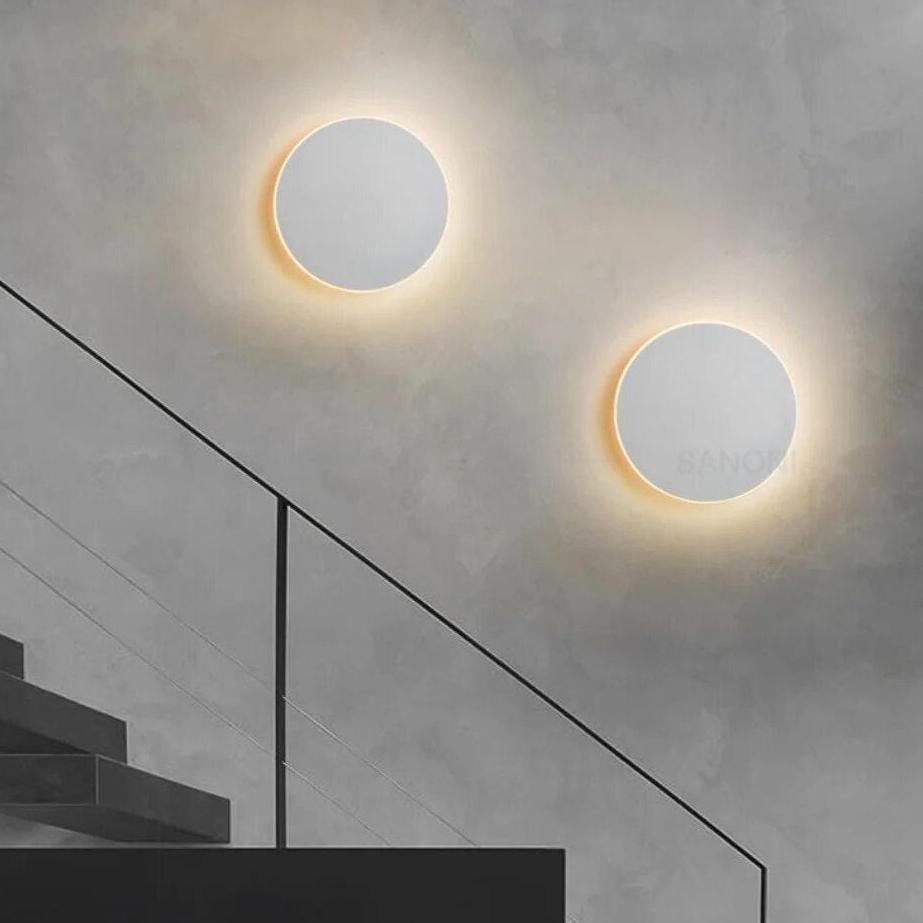 Modern Nordic Round Aluminum Minimalist LED Wall Light 8