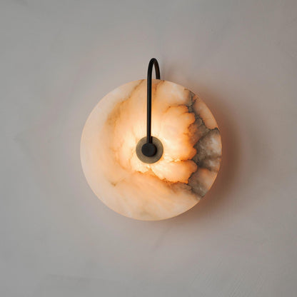 Moonshade Natural Marble Alabaster Minimalist Wall Light 1