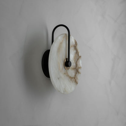 Moonshade Natural Marble Alabaster Minimalist Wall Light 4