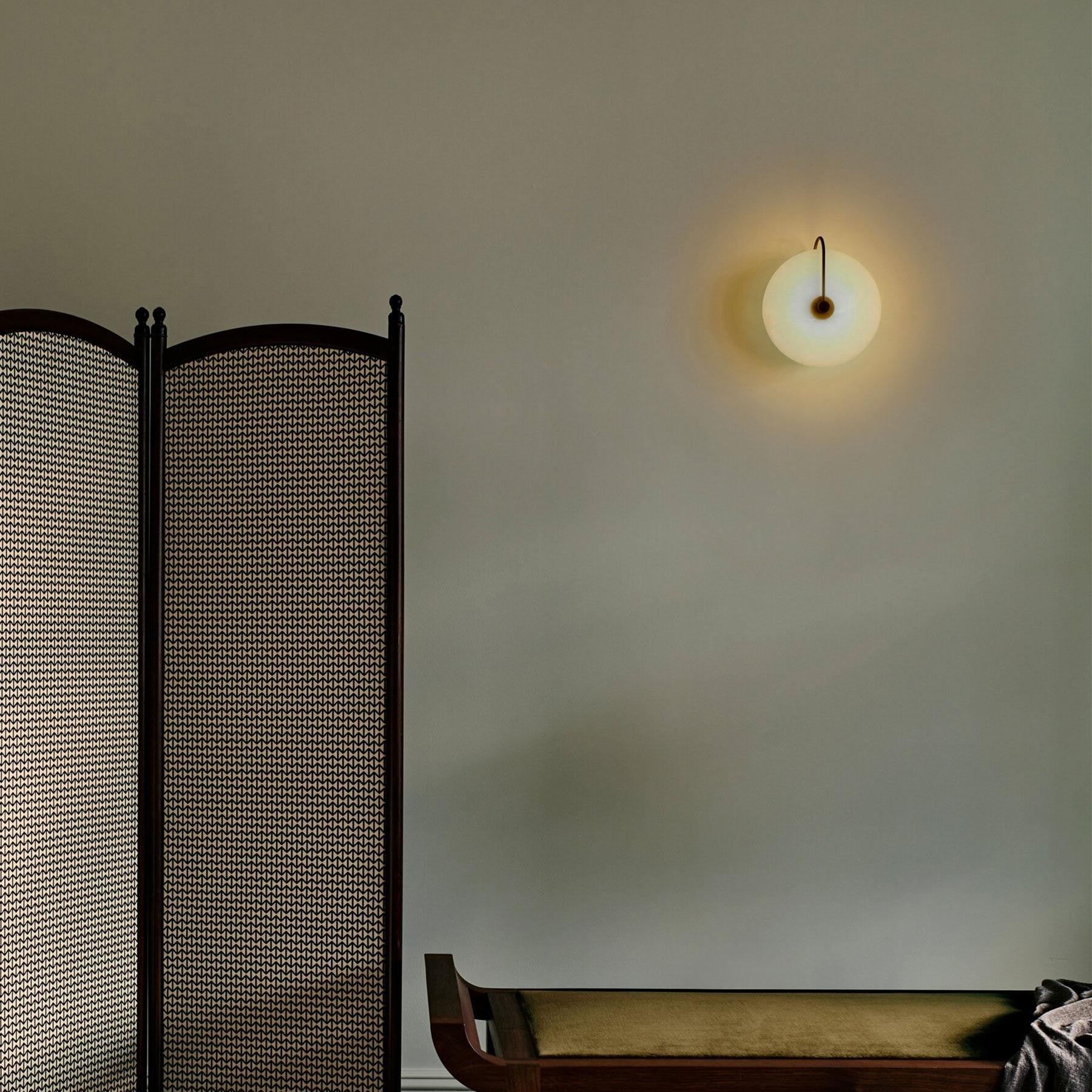 Moonshade Natural Marble Alabaster Minimalist Wall Light 6