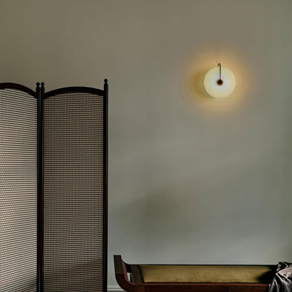 Moonshade Natural Marble Alabaster Minimalist Wall Light 6
