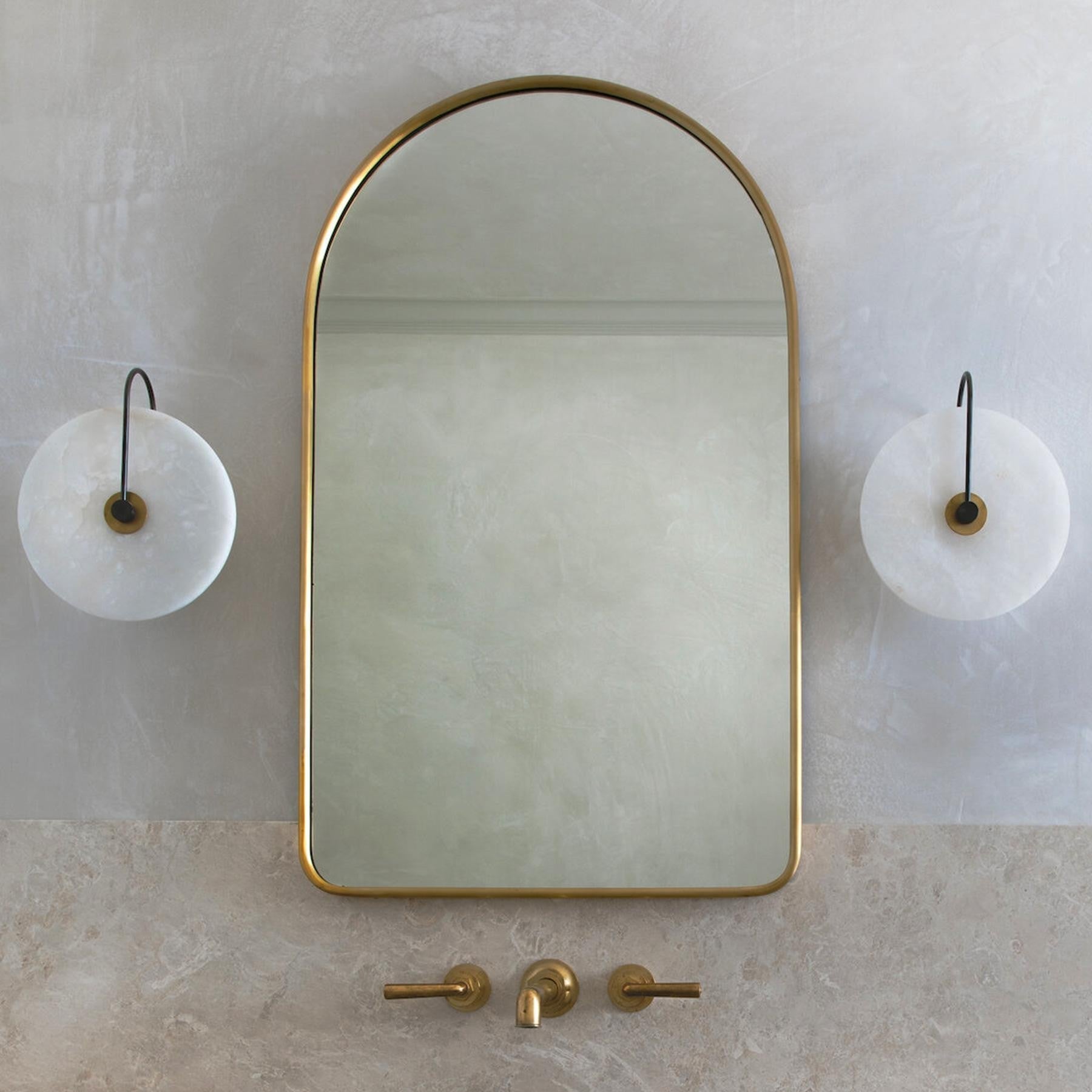 Moonshade Natural Marble Alabaster Minimalist Wall Light 7