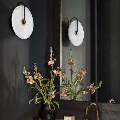 Moonshade Natural Marble Alabaster Minimalist Wall Light 8