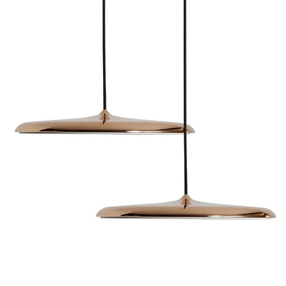 Modern Glass Metal Flying Saucer Pendant Light