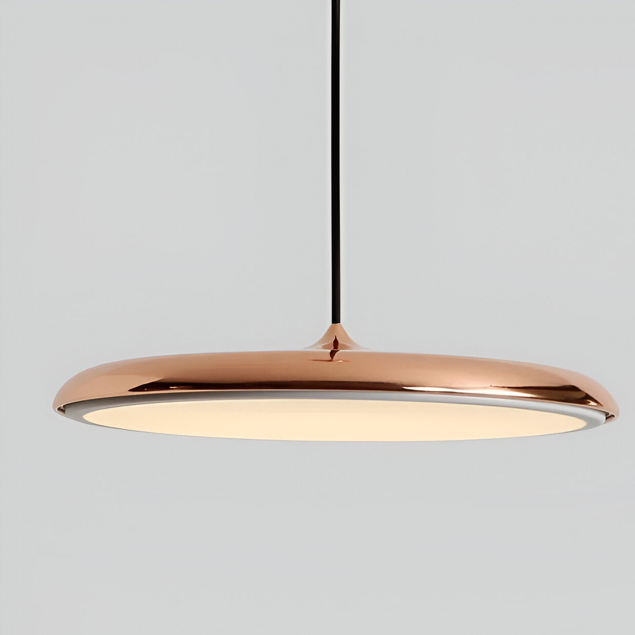 Modern Glass Metal Flying Saucer Pendant Light
