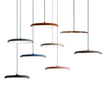Modern Glass Metal Flying Saucer Pendant Light