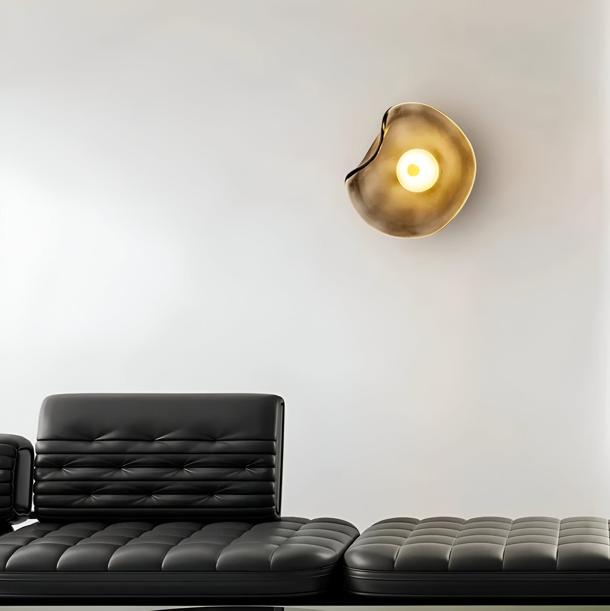 Nordic Curved Glass Japandi Style Glass LED Wall Light 7