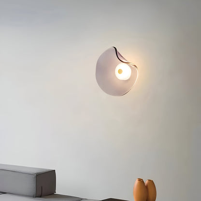 Nordic Curved Glass Japandi Style Glass LED Wall Light 8