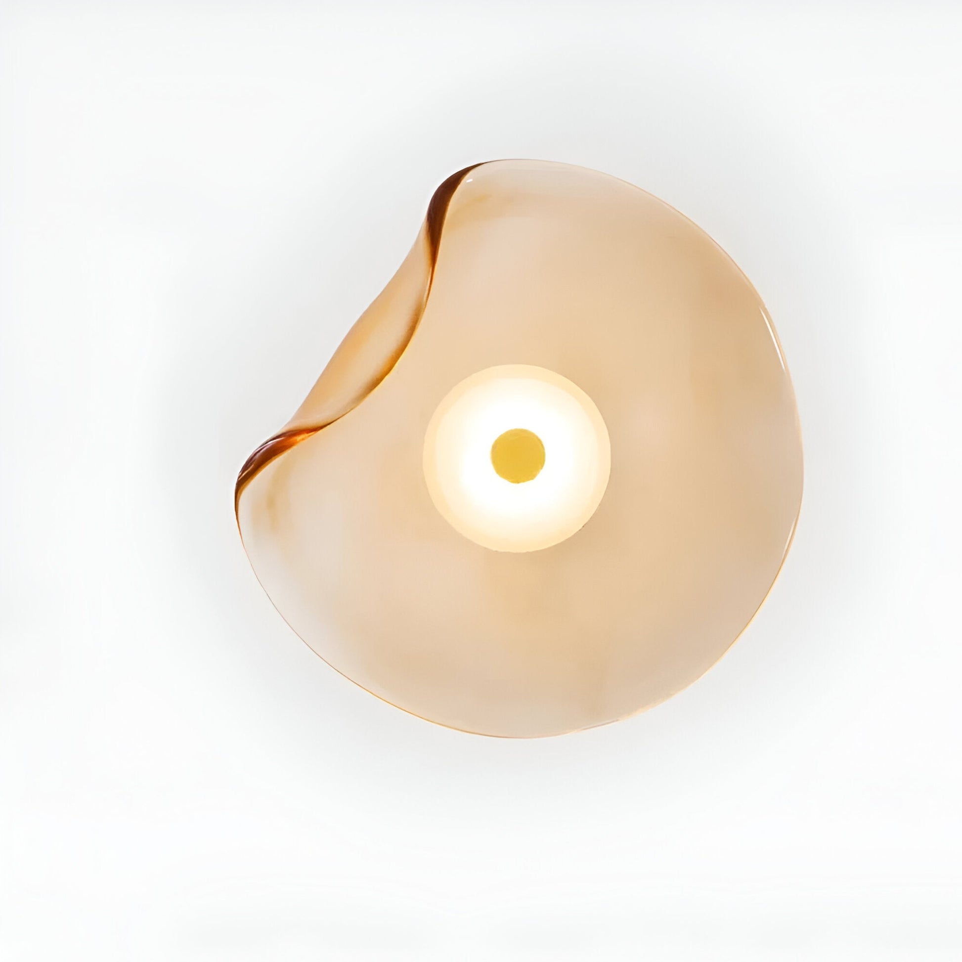 Nordic Curved Glass Japandi Style Glass LED Wall Light 9