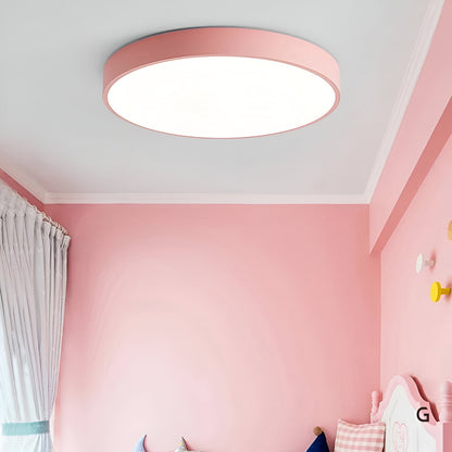 Nordic Macaron Round LED Ceiling Light 1