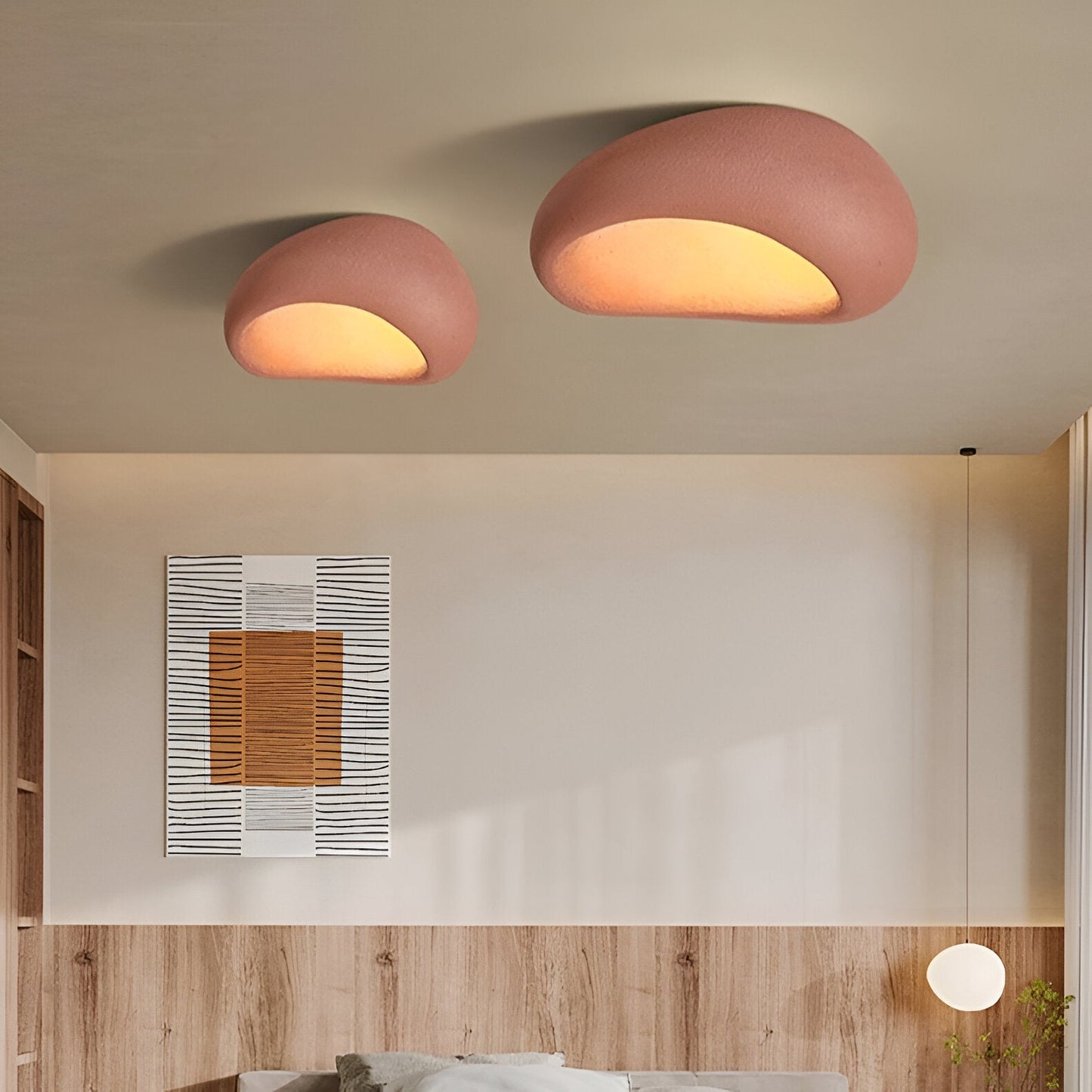Nordic Minimalist Wabi Sabi Style LED Ceiling Light 7