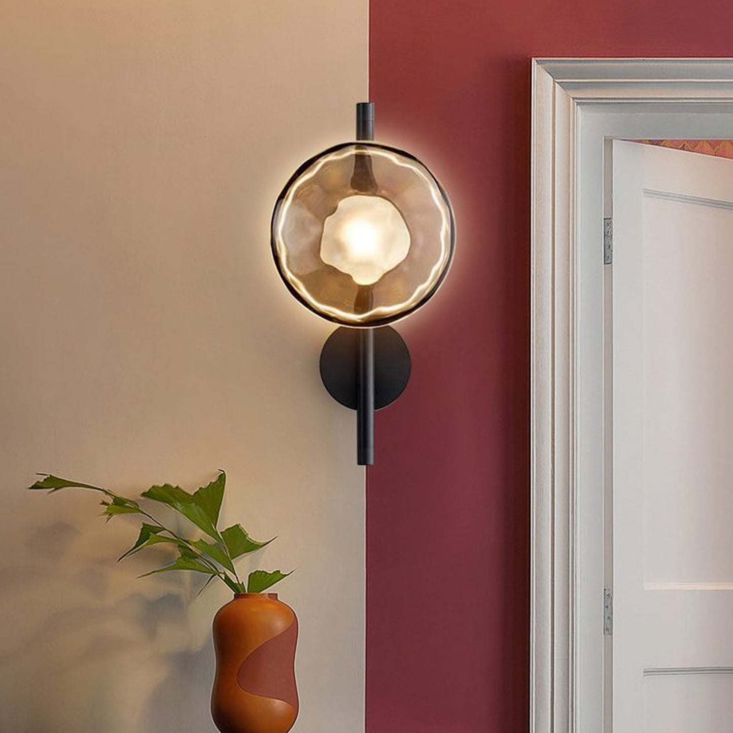 Nordic Round Design Ceto Glass Wall Light 2