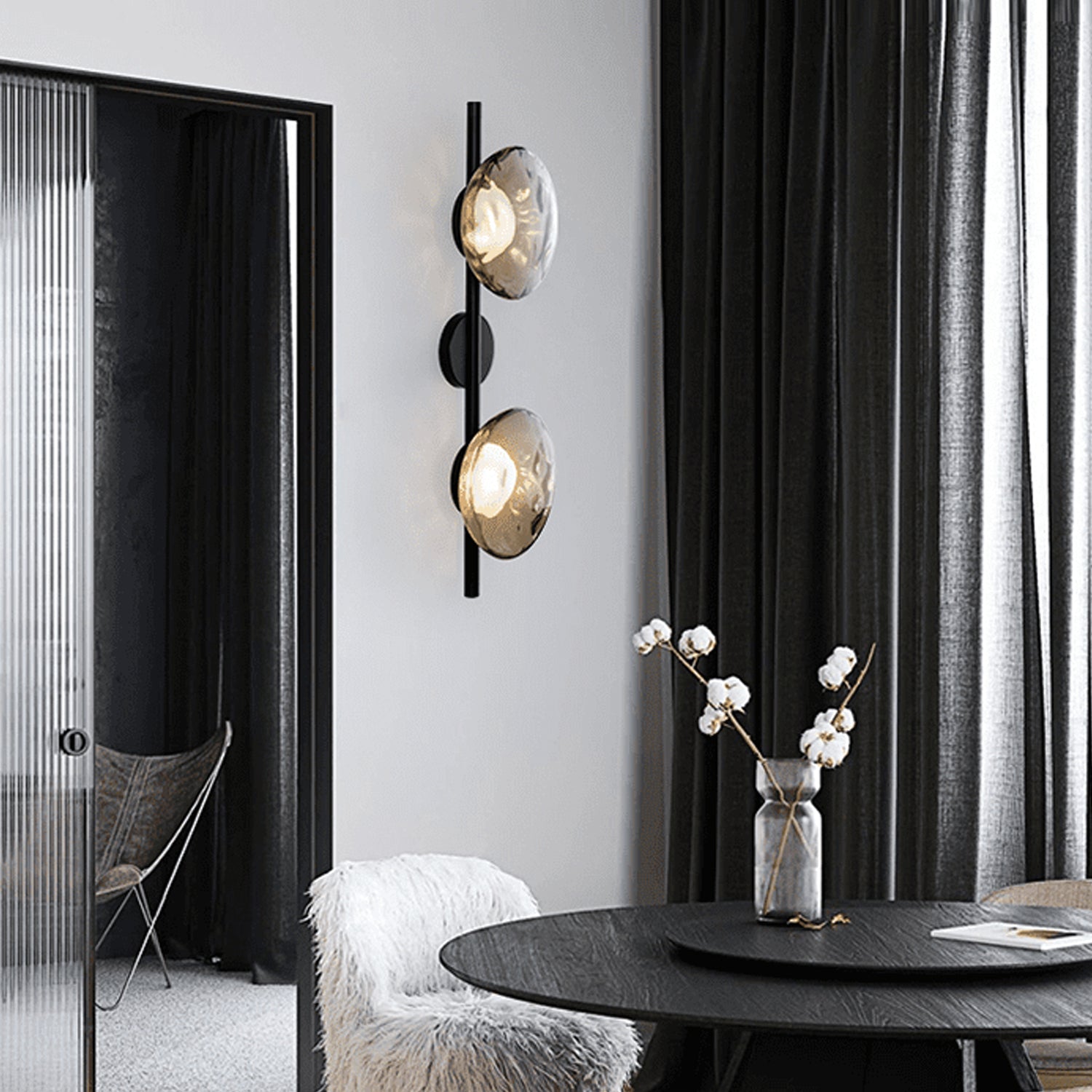 Nordic Round Design Ceto Glass Wall Light 4
