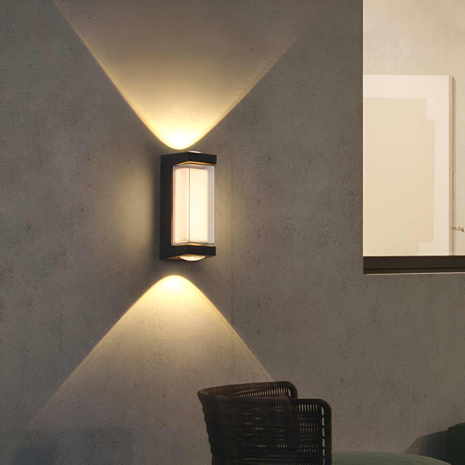 Nordic Up Down Acrylic Waterproof Minimalist Outdoor Wall Light 7