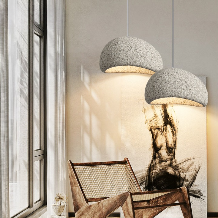 Nordic Wabi Sabi Pendant Light Fiberglass Modern Fixture