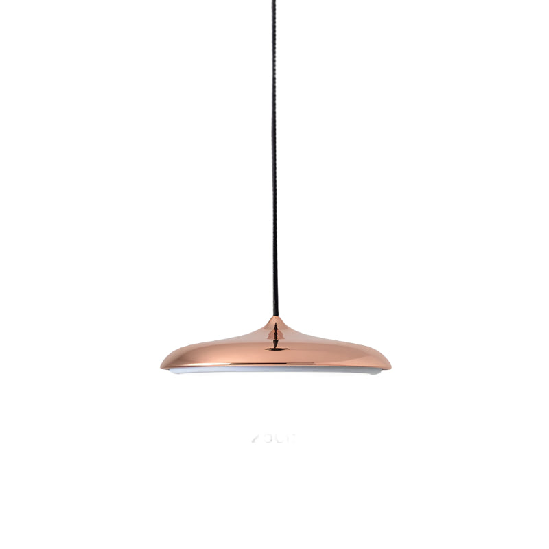 Modern Glass Metal Flying Saucer Pendant Light