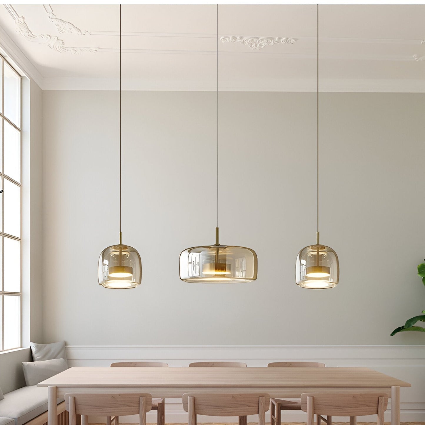 Retro Modern Glass LED Pendant Light