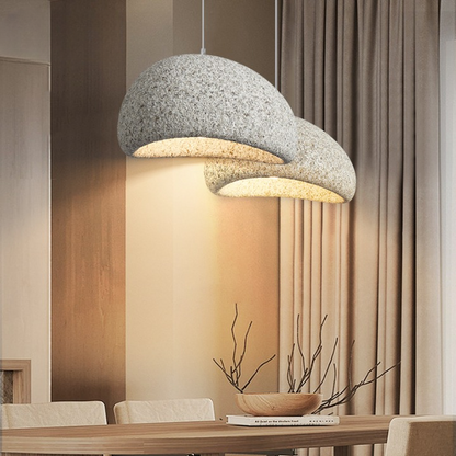 Nordic Wabi Sabi Pendant Light Fiberglass Modern Fixture