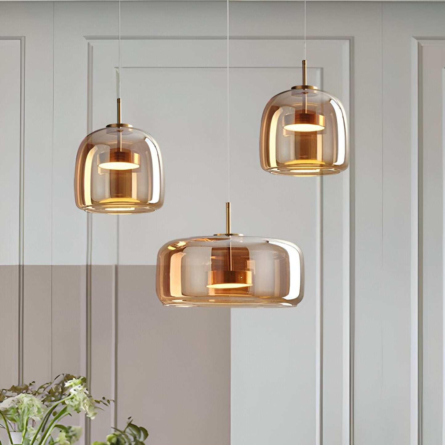 Retro Modern Glass LED Pendant Light