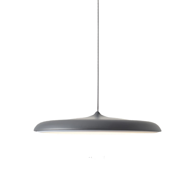 Modern Glass Metal Flying Saucer Pendant Light