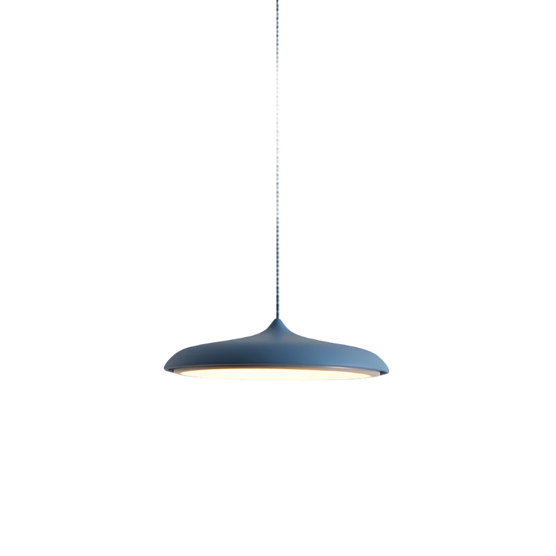 Modern Glass Metal Flying Saucer Pendant Light