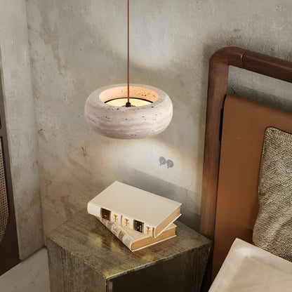 Travertine Stone Wabi Sabi Style Pendant Light