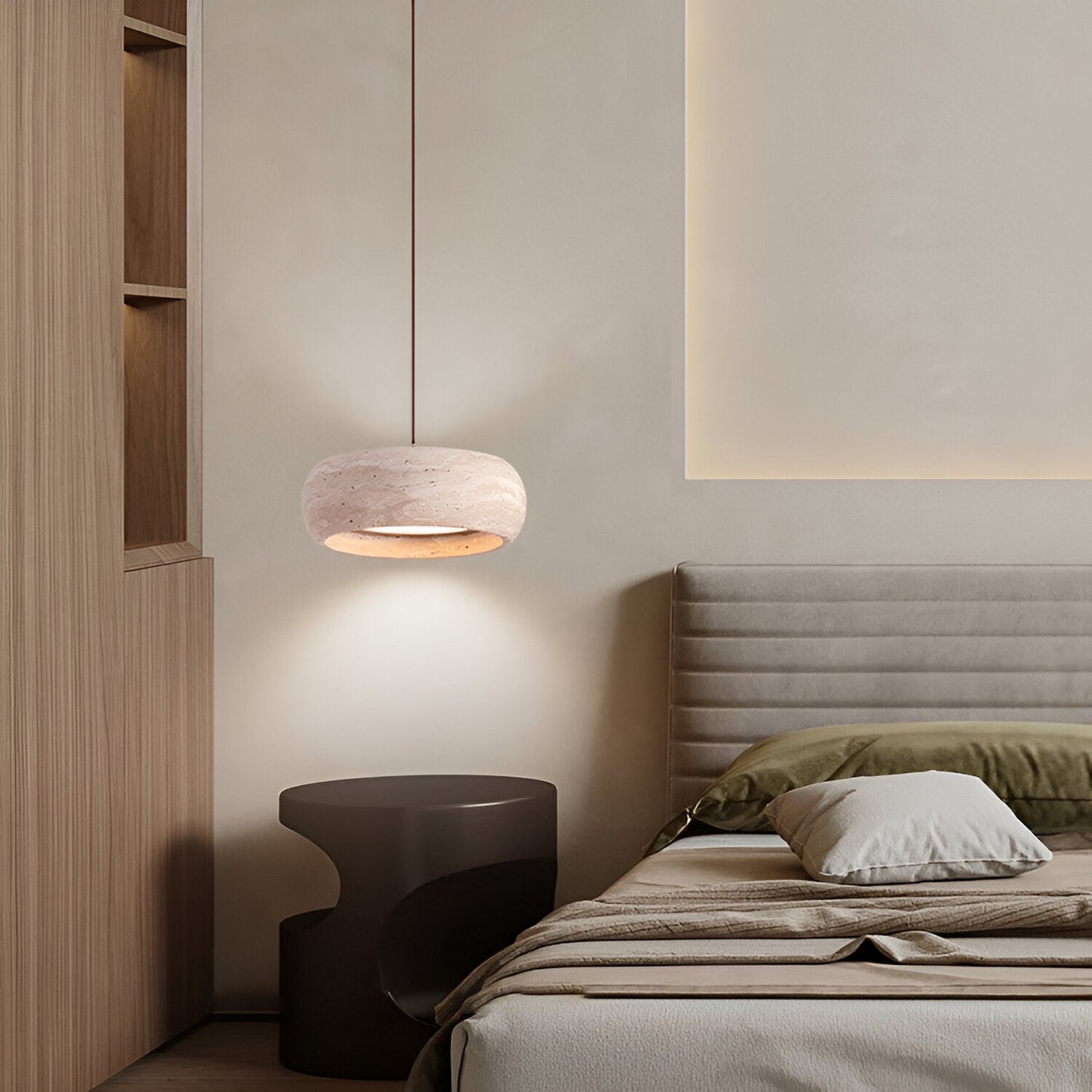 Travertine Stone Wabi Sabi Style Pendant Light