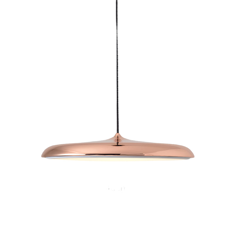 Modern Glass Metal Flying Saucer Pendant Light