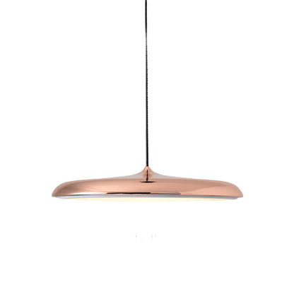 Modern Glass Metal Flying Saucer Pendant Light