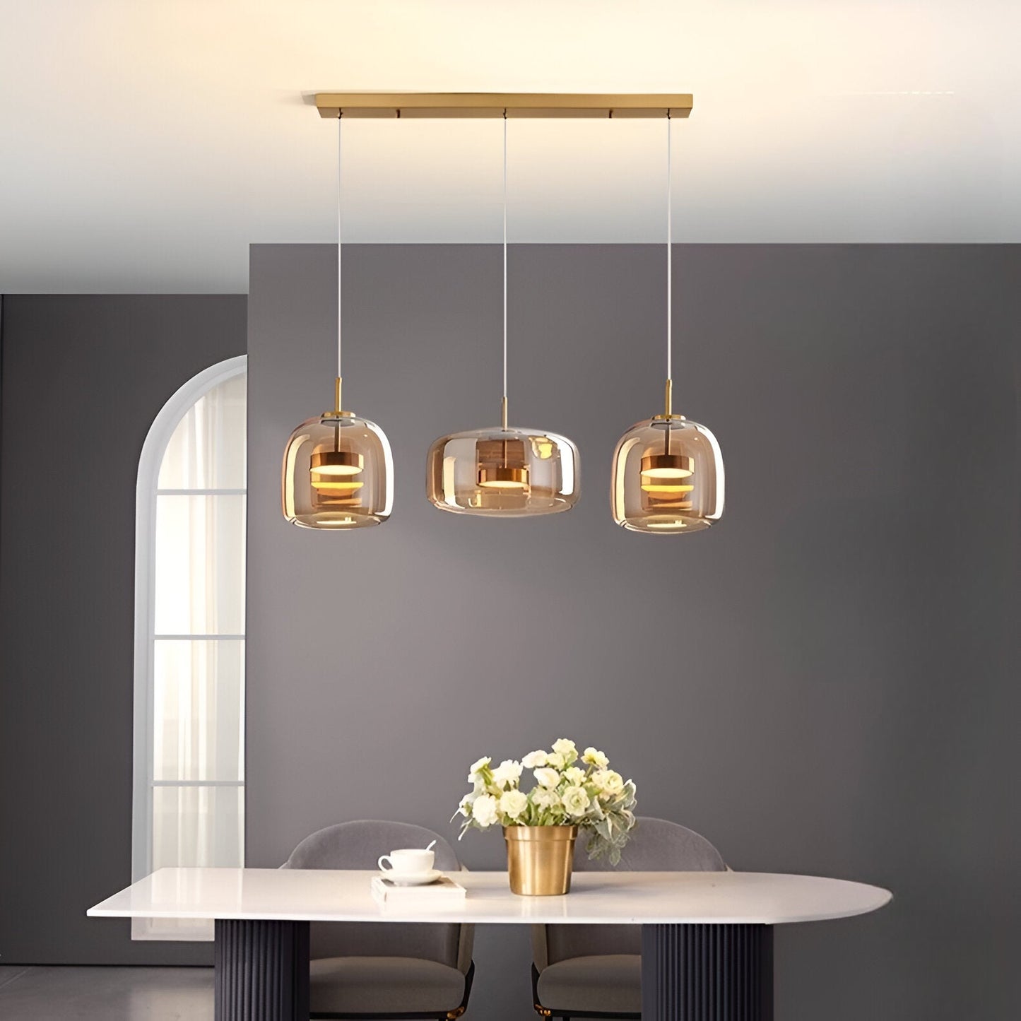 Modern Glass Retro LED Pendant Light