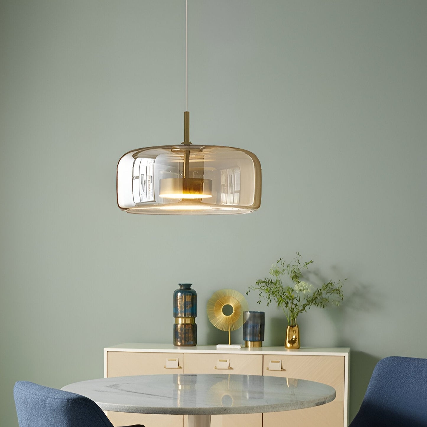 Modern Glass Retro LED Pendant Light