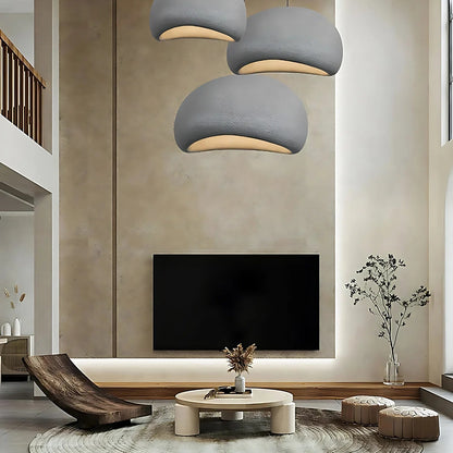 Nordic Wabi Sabi Pendant Light Fiberglass Modern Fixture